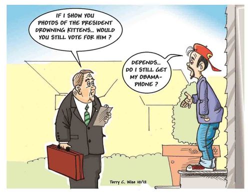 'If I show you photos of the president drowning kittens...would you still vote for him?'