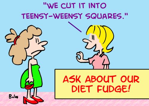 'We cut it into teensy-weensy squares.'