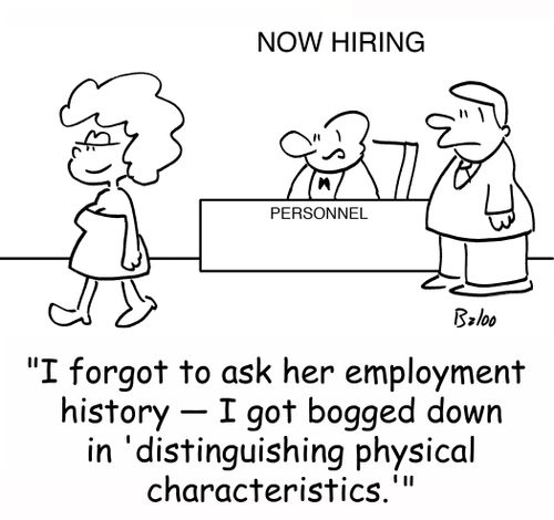 'I forgot to ask her employment history -- I got bogged won in 'distinguishing personal characteristics.''
