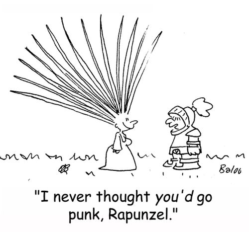 'I never thought YOU'D go punk, Rapunzel.'