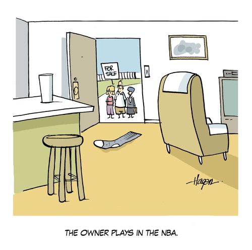'The owner plays in the NBA.'