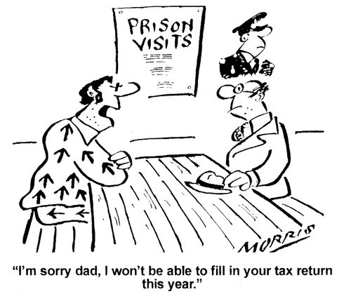 Prison Visits - I'm sorry dad, I won't be able to fill in your tax return this year.