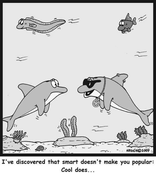 I've discovered that smart doesn't make you popular: Cool does...