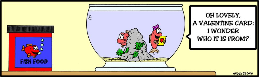 Oh lovely, a Valentine Card: I wonder who it is from?