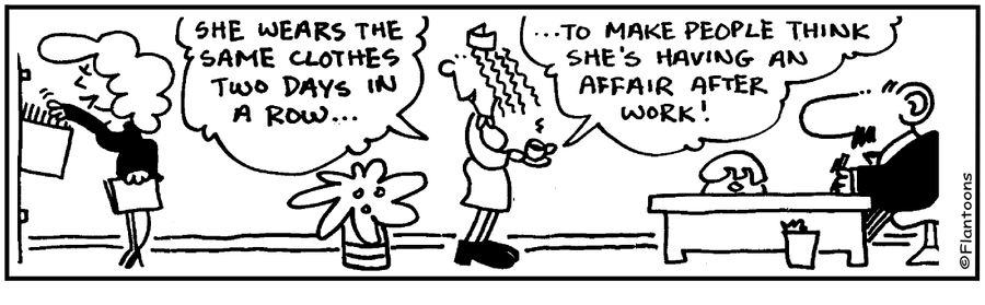 She's having an affair after work!