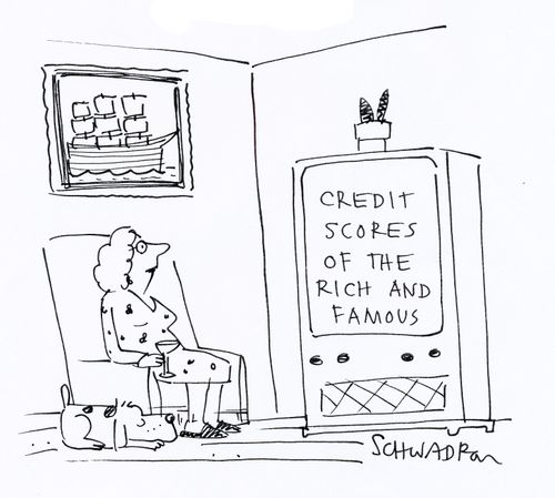Credit scores of the rich and famous.