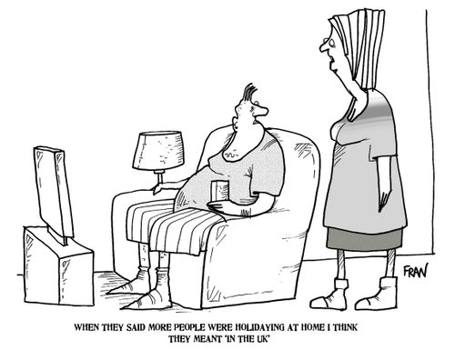 'When they said more people were holiday at home I think they meant in the UK.'