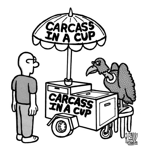 Carcass in a cup (street vendor cart)