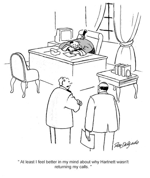'At least I feel better in my mind about why Hartnett wasn't returning my calls.'