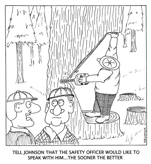 'Tell Johnson that the safety officer would like to speak with him...the sooner the better.'