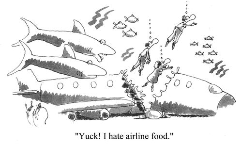 'Yuck! I hate airline food.'