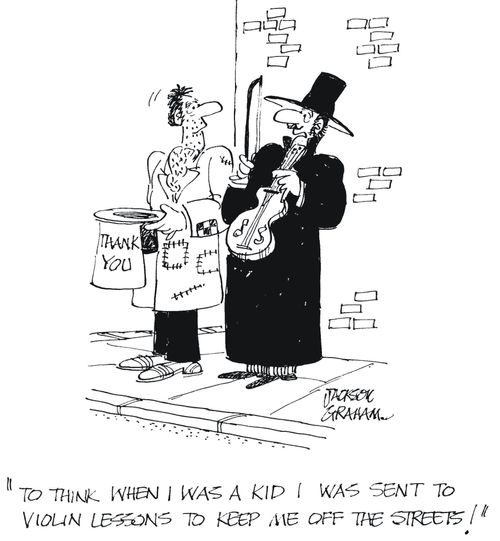 'To think when I was a kid I was sent to violin lessons to keep me off the streets !'