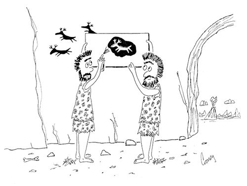 Cavemen Printing Animal Art