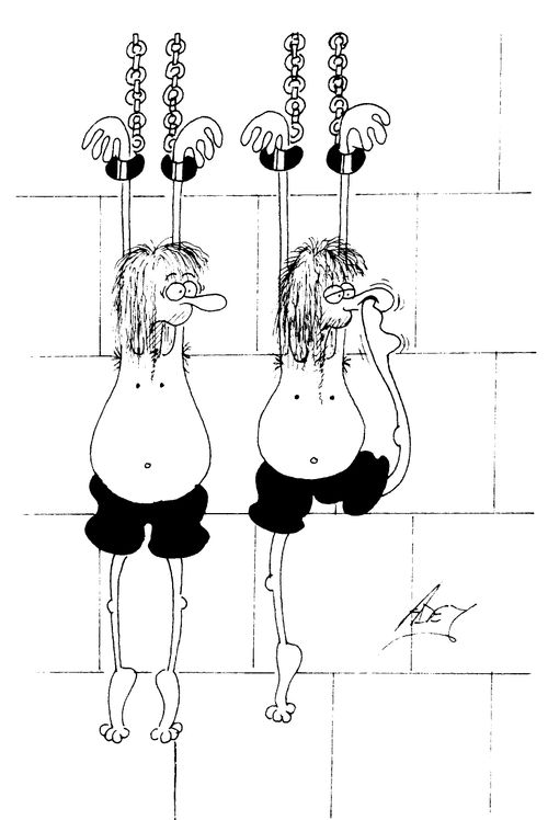 Picking your nose in manacles
