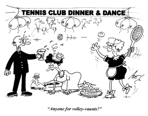 'Anyone for volley-vaunts?'