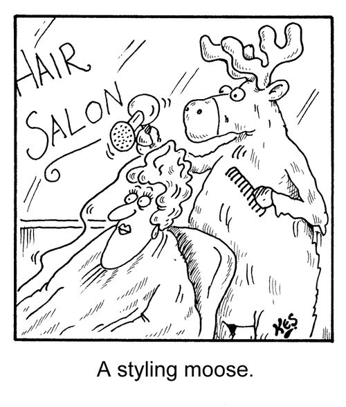 A styling moose.