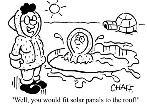 'Well, you would fit solar panals to the roof!'