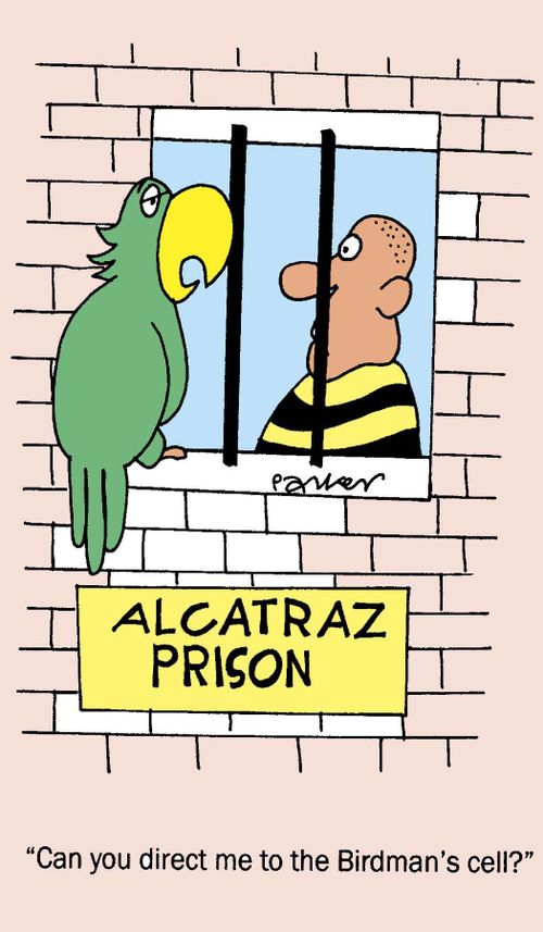 'Can you direct me to the Birdman's cell?'