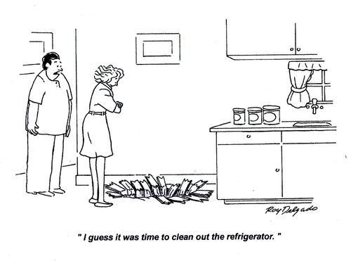 'I guess it was time to clean out the refrigerator.'