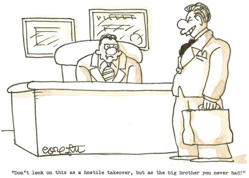 'Don't look on this as a hostile takeover, but as the big brother you never had'
