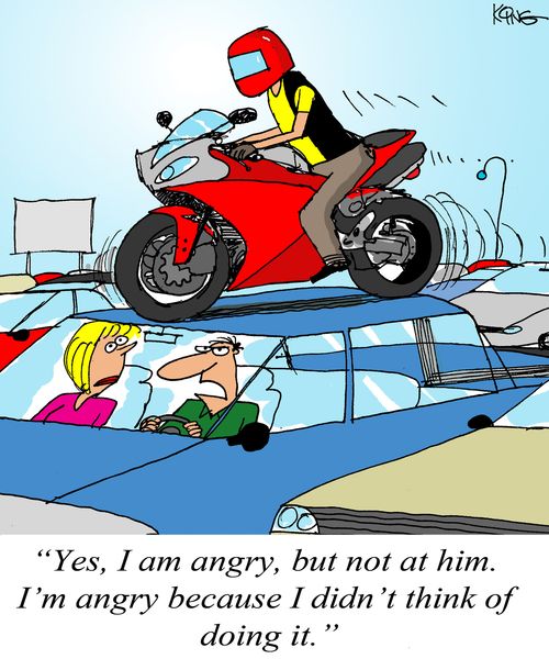 'Yes, I am angry, but not at him. I'm angry because I didn't think of doing it.'