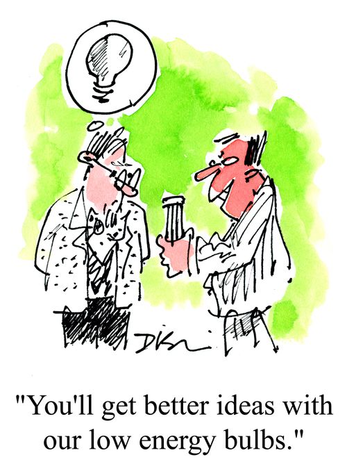 'You'll get better ideas with our low energy bulbs.'