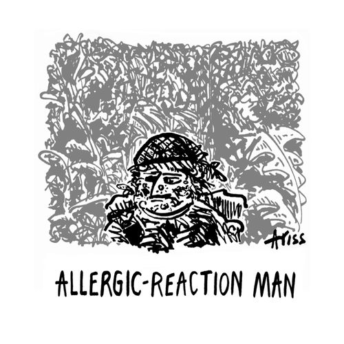 Allergic-reaction man.