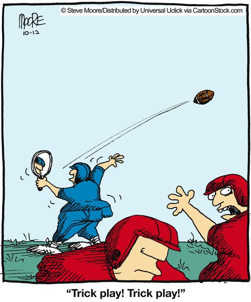 'Trick play! Trick play!'
