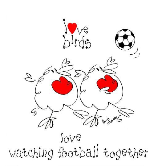 Love Birds love watching football together