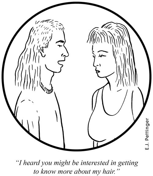 'I heard you might be interested in getting to know more about my hair.'