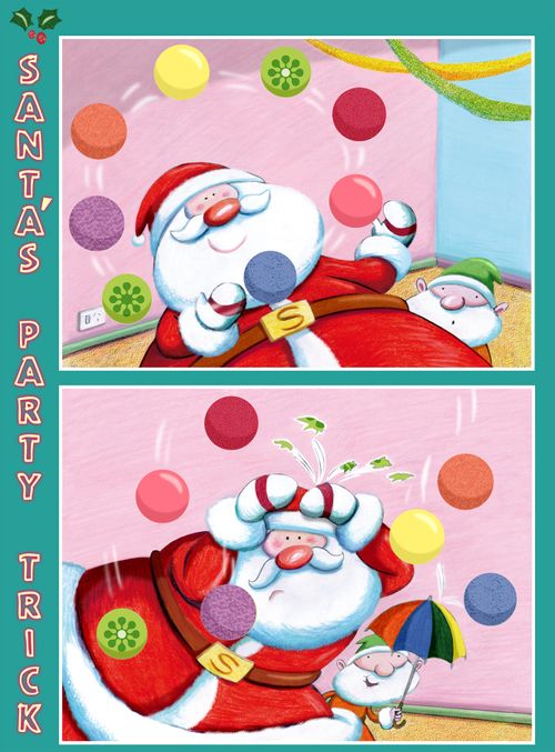 Santa's Party Trick - mishap with decoration juggling.