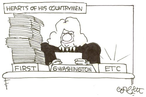 Hearts oh his countrymen: G. Washington...FIRST...ETC