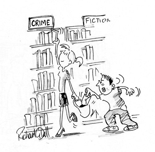 Crime in bookshop