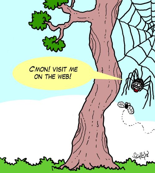 'C'mon! Visit me on the web!'