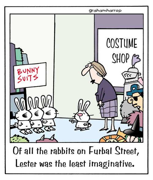 Of all the rabbits on Furbal Street, Lester was the least imaginative.
