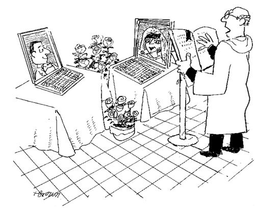 Online marriage ceremony.