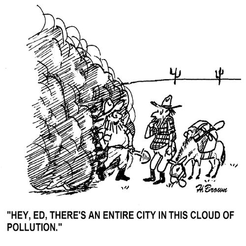 Cloud of pollution.