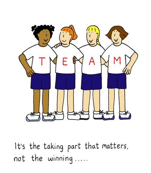 It's the taking part that matters, not the wining.