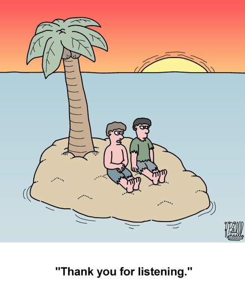 'Thank you for listening.'