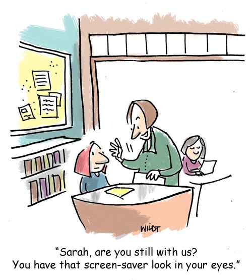 'Sarah, are you still with us? You have that screen-saver look in your eyes.'