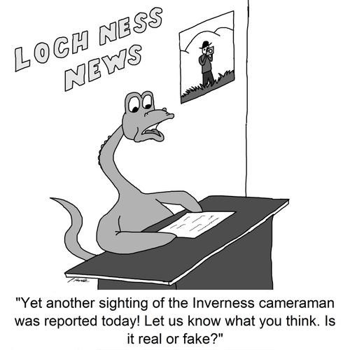 'Yet another sighting of the Inverness cameraman was reported today! Let us know what you think. Is it real or fake?'