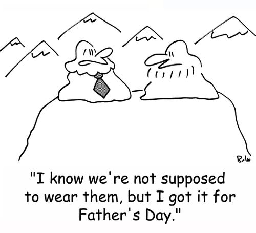 'I know we're not supposed to wear them, but I got it for Father's Day.'
