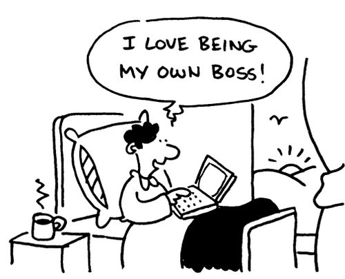 'I love being my own boss!'