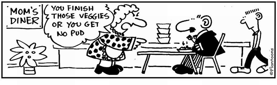Mum's Diner - you finish those veggies!