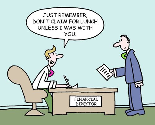 Just remember, don't claim for lunch unless I was with you.
