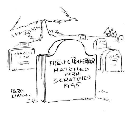 Fred Penfeather - hatched 1934, scratched 1995.
