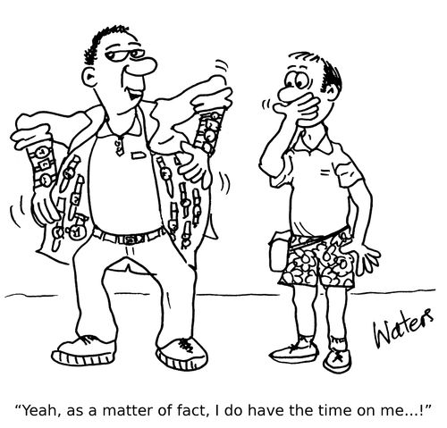 'Yeah, as a matter of fact I do have the time on me,,,'