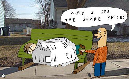'May I see the share prices?'
