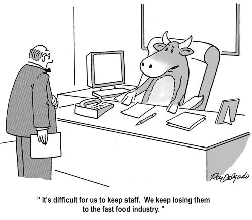 'It's difficult for us to keep staff. We keep losing them to the fast food industry.'
