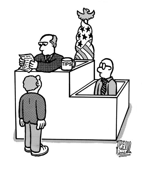 Judge had 'Tips' pot.